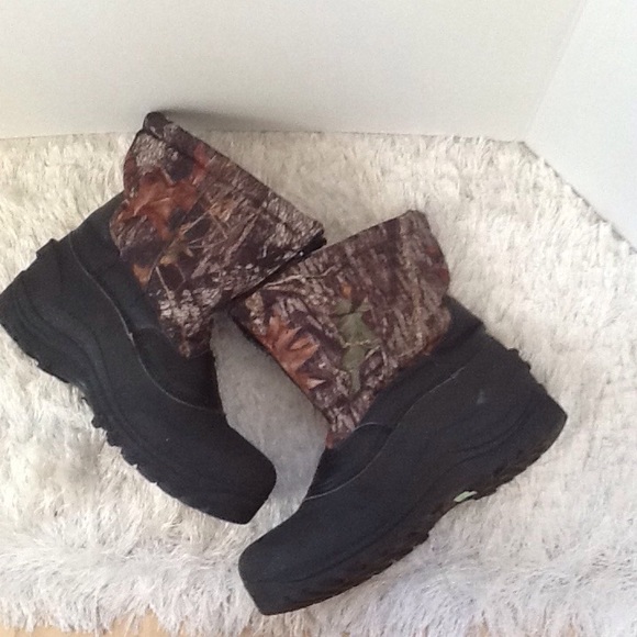 Camouflage Mossy Oak Thinsulate Zip Hunting Boots Sz 7 - Picture 6 of 9